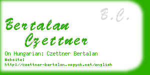 bertalan czettner business card